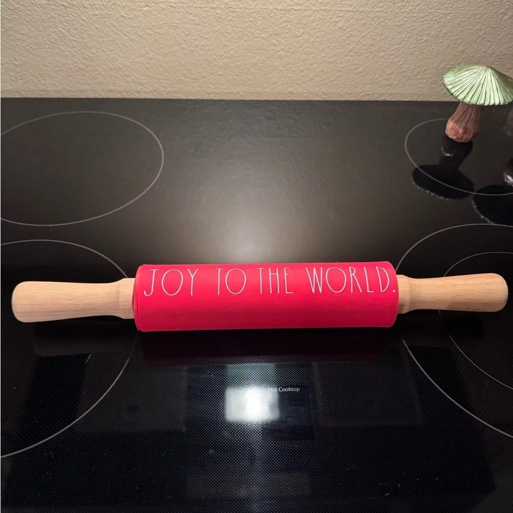 Rae Dunn Red Rolling Pin - Joy to the World